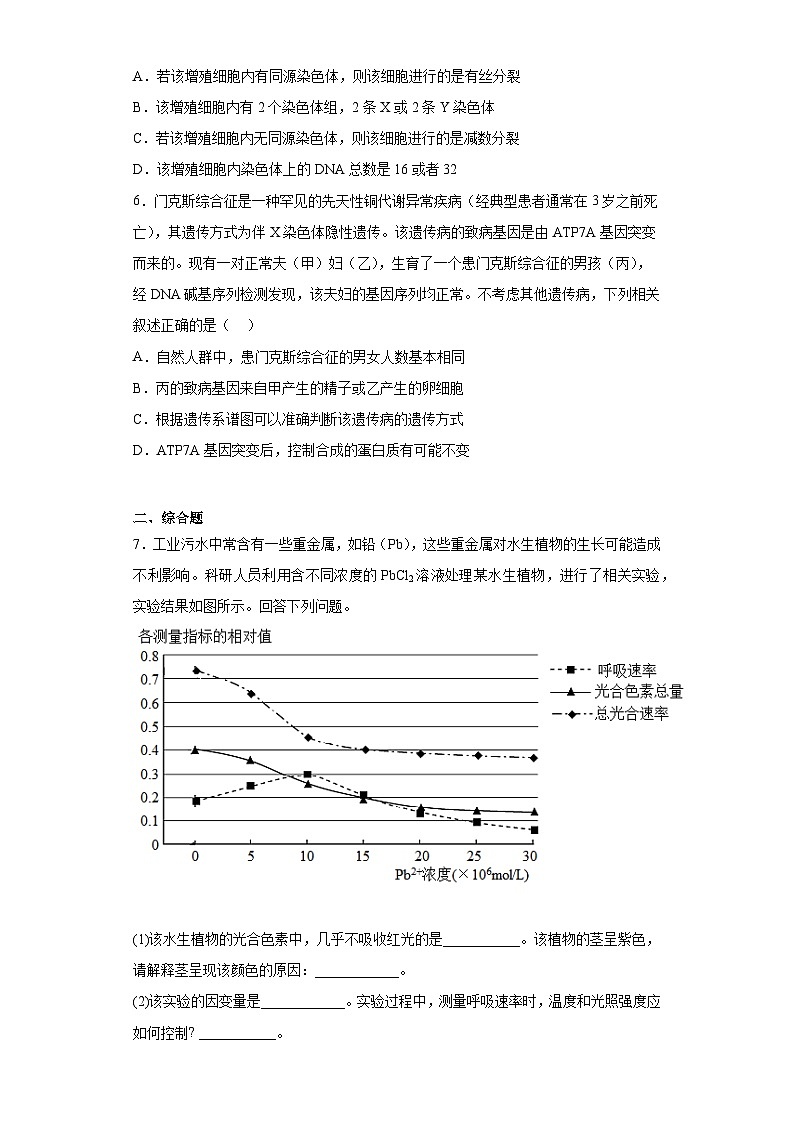 2022届江西省稳派高三下学期3月联考理科综生物试题（含解析）02