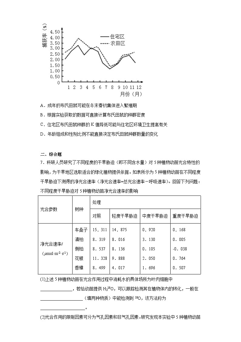 2022届江西省九师联盟高三核心模拟卷理综生物试题（一）（含解析）第3页
