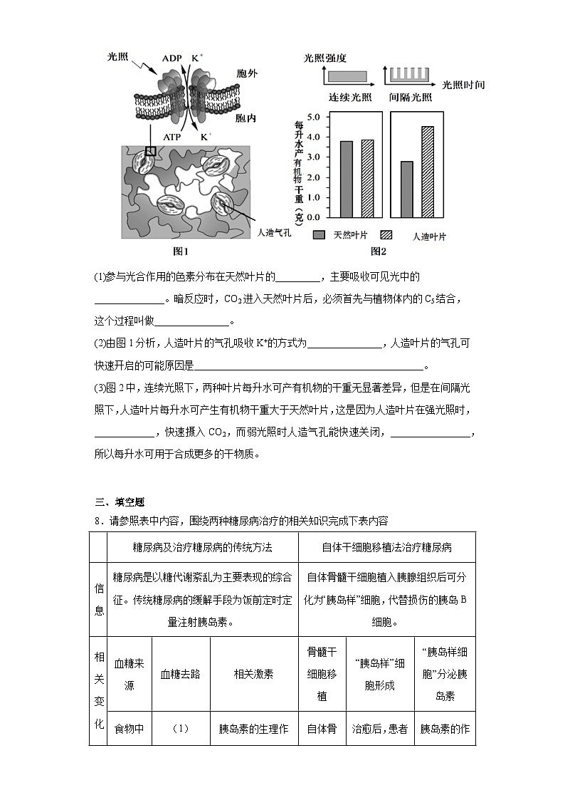 2022届内蒙古呼伦贝尔市部分校高考模拟理综生物试题（含解析）03