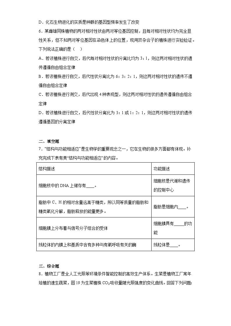2023届贵州省六校联盟高考实用性联考理综生物试题（含解析）02