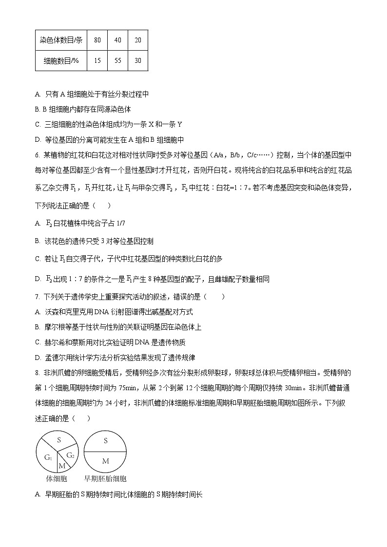 2023株洲炎陵县高一下学期6月期末生物试题含解析03