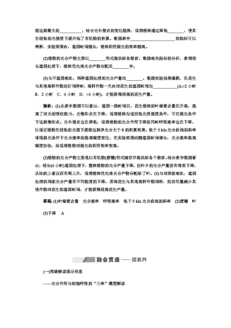 2024届人教版高考生物一轮复习细胞呼吸和光合作用的影响因素学案第3页