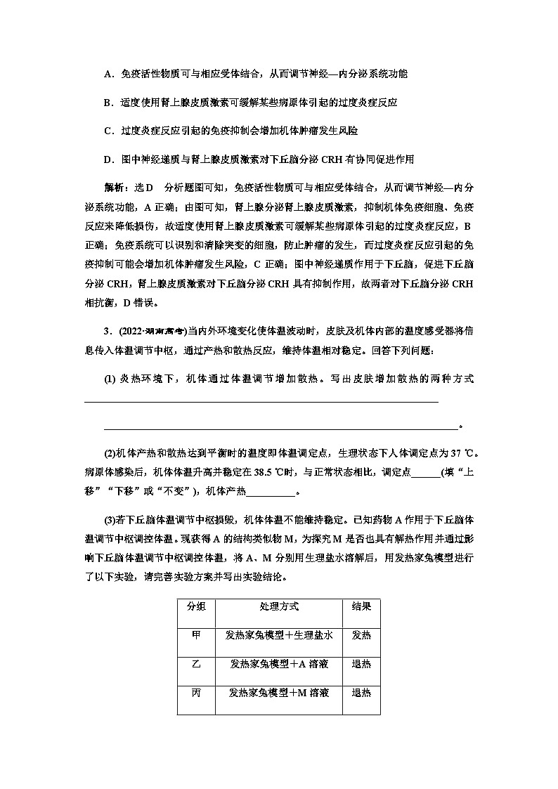 2024届人教版高考生物一轮复习神经-体液-免疫调节学案第2页
