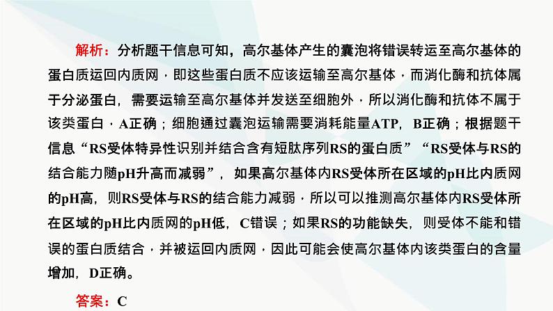 人教版2024届高考生物一轮复习细胞结构之间的分工与合作课件第5页