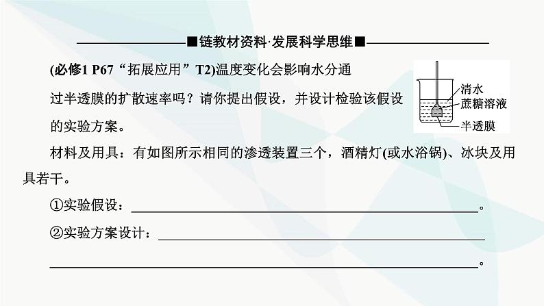 人教版2024届高考生物一轮复习细胞的物质输入和输出课件08