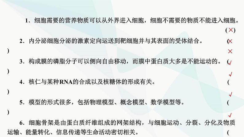 人教版2024届高考生物一轮复习细胞的基本结构课件第4页