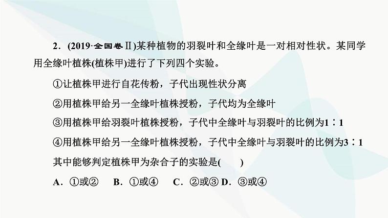 人教版2024届高考生物一轮复习分离定律的基本解题规律与方法课件第3页