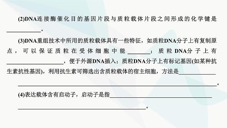 人教版2024届高考生物一轮复习重点研究“基因工程操作中限制酶的选择和PCR技术”课件第3页