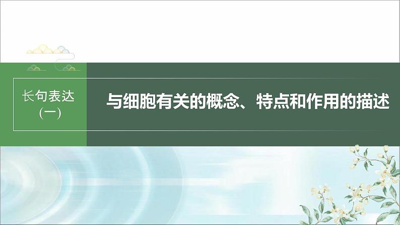 苏教版2024届高考生物一轮复习（一）与细胞有关的概念、特点和作用的描述课件第1页