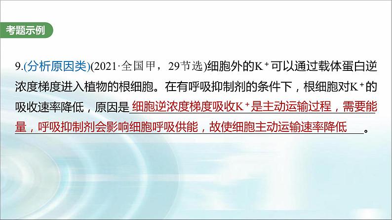 苏教版2024届高考生物一轮复习（一）与细胞有关的概念、特点和作用的描述课件第8页