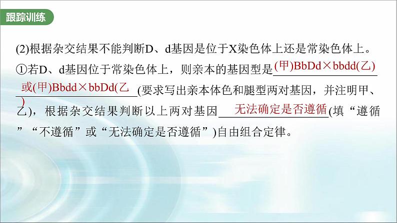 苏教版2024届高考生物一轮复习微专题五基因在染色体上的位置判断课件08