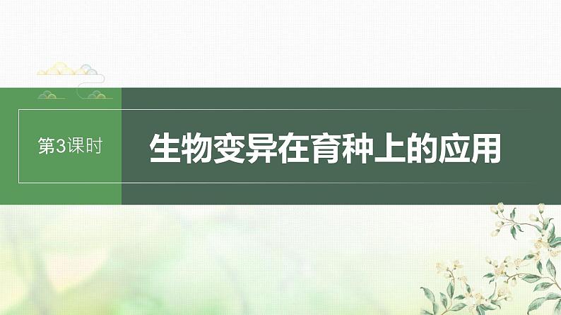 苏教版2024届高考生物一轮复习生物变异在育种上的应用课件第1页