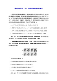 2024届人教版高考生物一轮复习细胞的物质输入和输出作业含答案