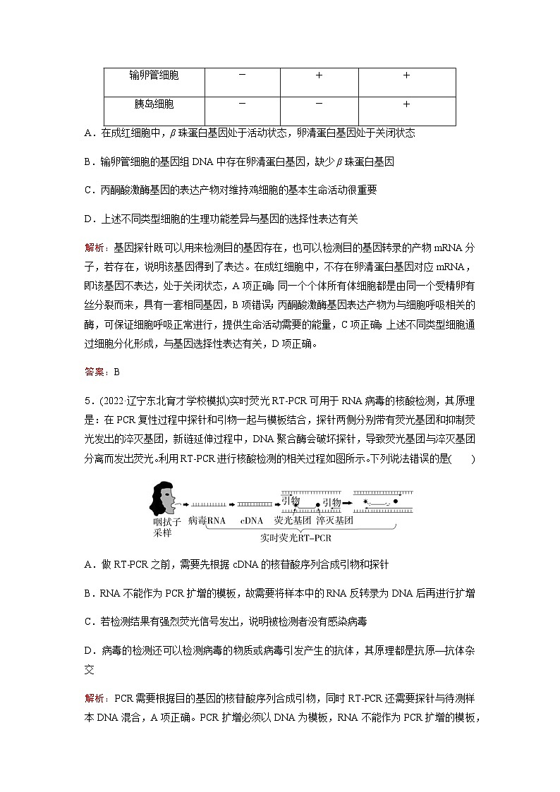 人教版2024届高考生物一轮复习基因工程及生物技术的安全性与伦理问题作业含答案03