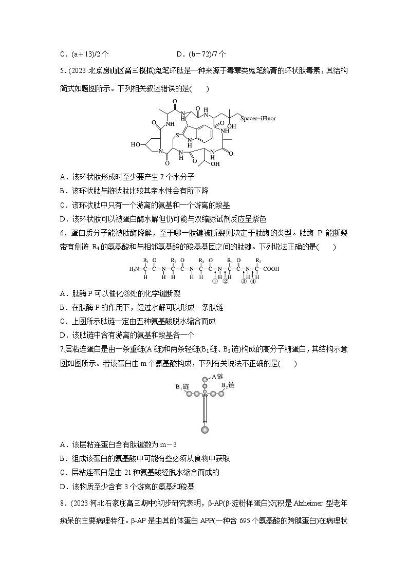 2024年高考生物一轮复习（新人教版） 第1单元　第3课时　蛋白质是生命活动的主要承担者 练习课件02