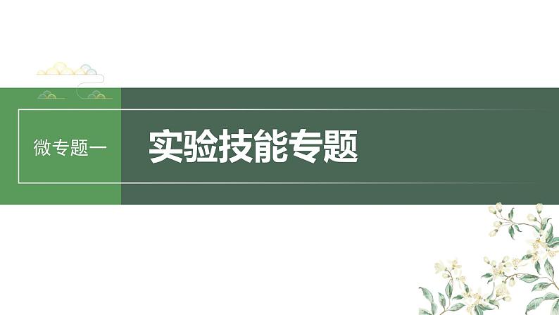 2024年高考生物一轮复习（新人教版） 第3单元　微专题一　实验技能专题第1页