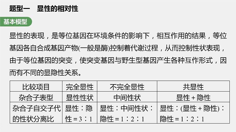 2024年高考生物一轮复习（新人教版） 第5单元　第3课时　基因分离定律拓展题型突破03