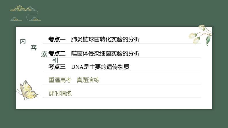 2024年高考生物一轮复习（新人教版） 第6单元　第1课时　DNA是主要的遗传物质 练习课件03