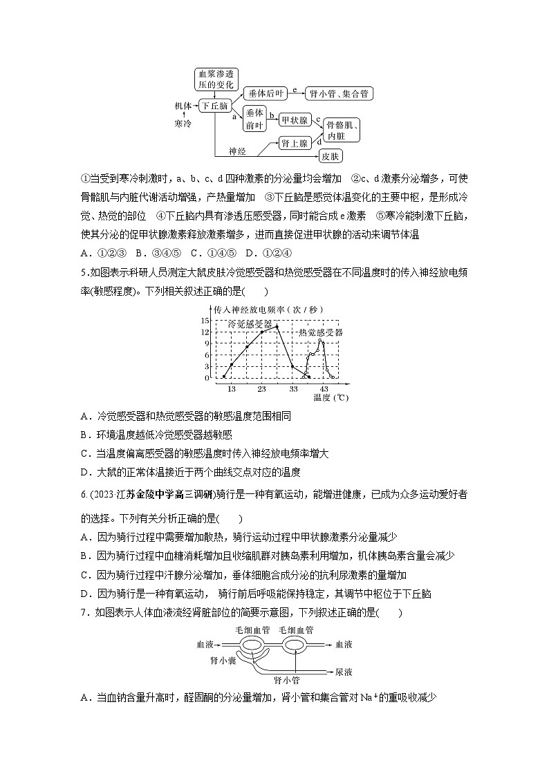 2024年高考生物一轮复习（新人教版） 第8单元　第6课时　体液调节与神经调节的关系 练习课件02