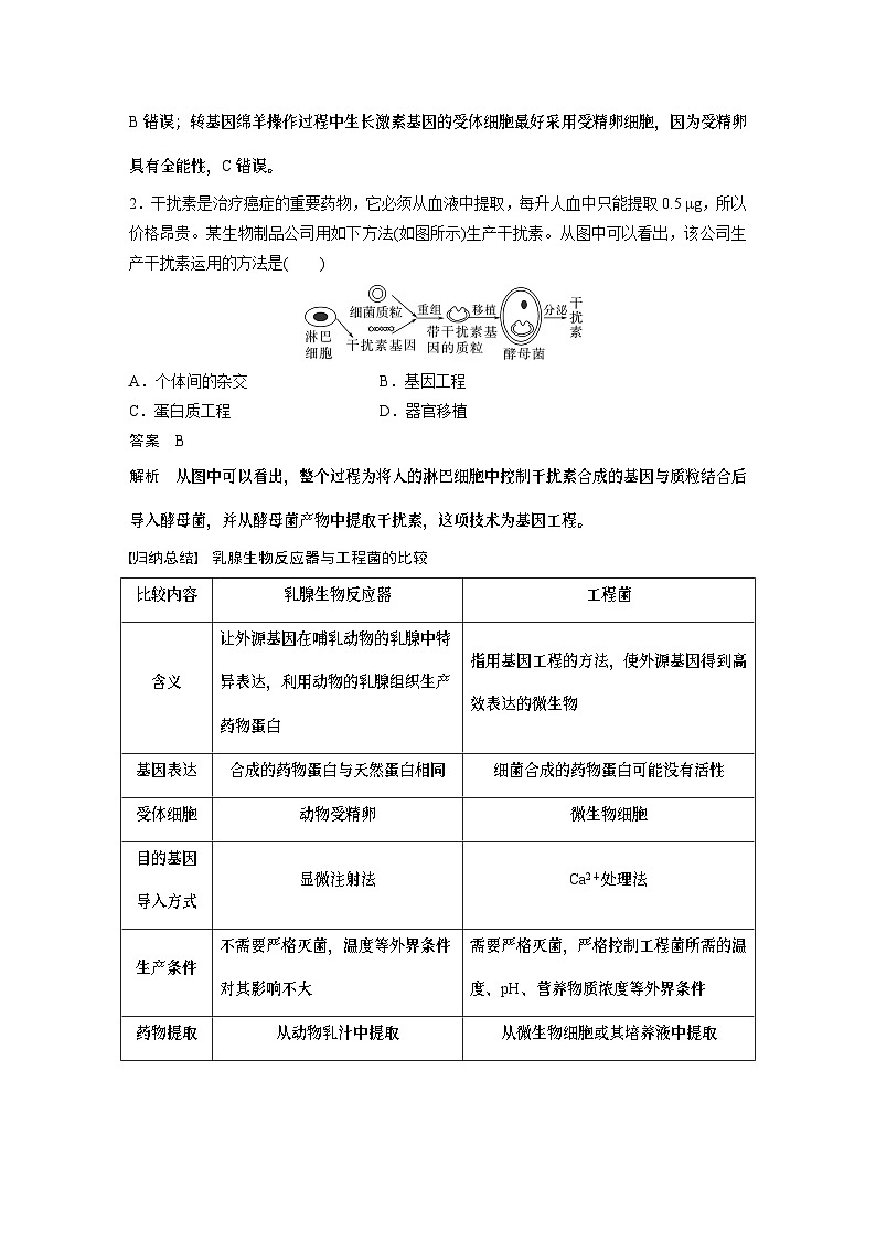 2024年高考生物一轮复习（新人教版） 第10单元　第7课时　基因工程的应用和蛋白质工程 练习课件03