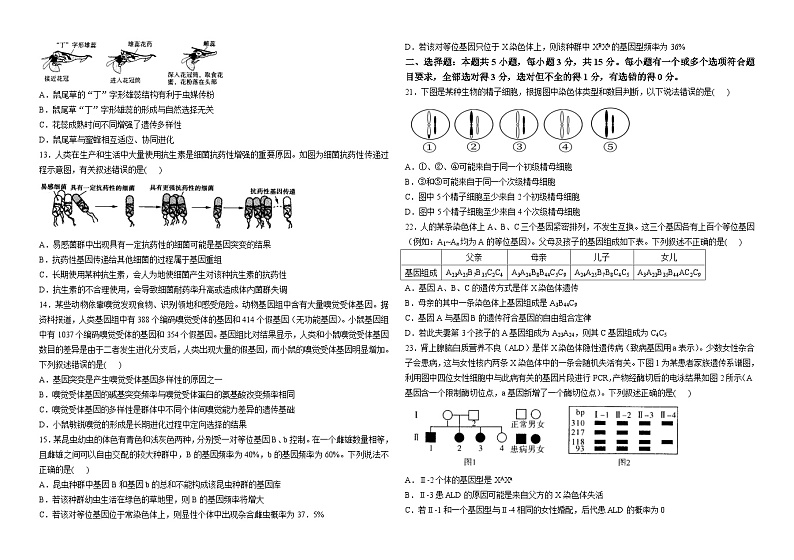 山东省潍坊第一中学2022-2023学年高一下期6月阶段检测生物试题第3页