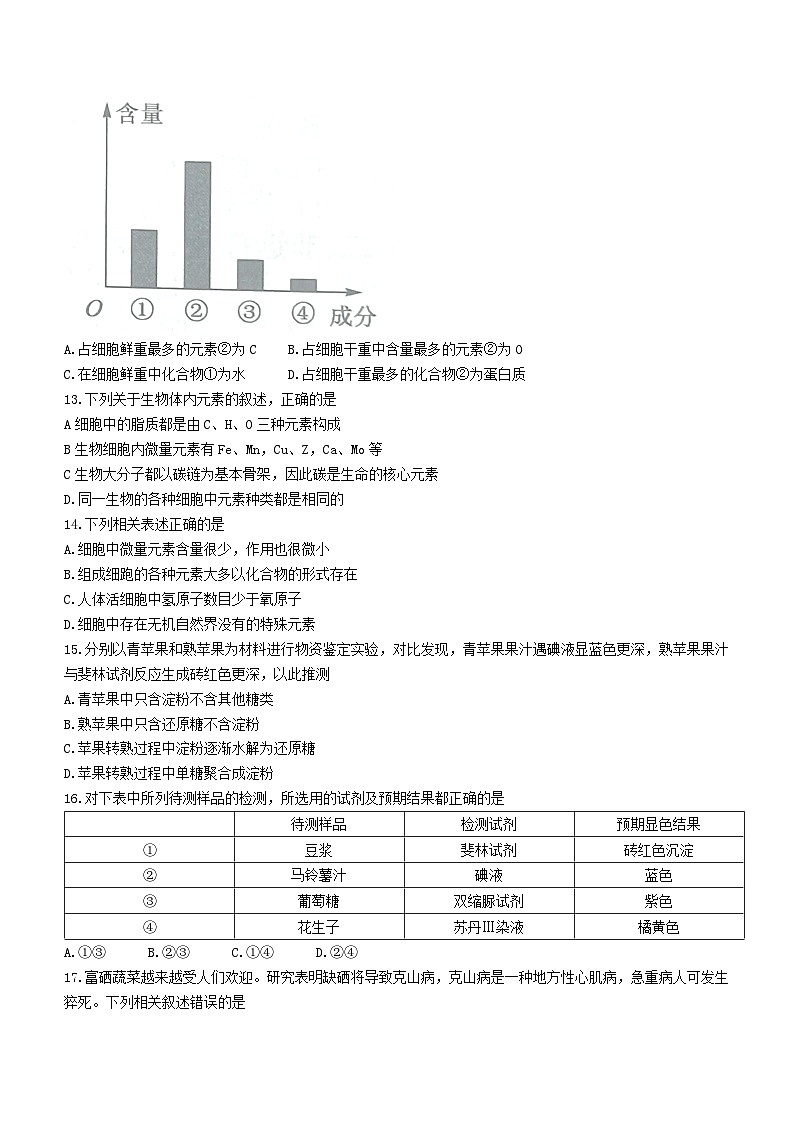 内蒙古兴安盟乌兰浩特市四中2022-2023学年高二下学期期中生物试题(无答案)第3页