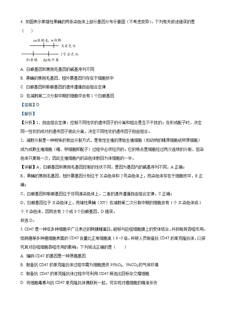 2023届天津市河西区高三下学期总复习质量调查生物试题（三）含解析第3页