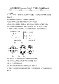 江苏省泰州中学2022-2023学年高一下学期5月检测生物试卷（含答案）