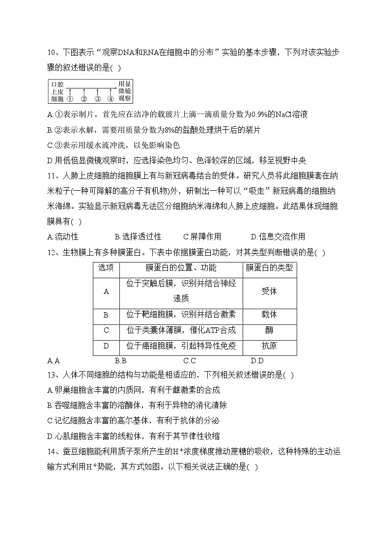陕西省西安市长安区2021-2022学年高一下学期期末考试生物（理）试卷（含答案）03