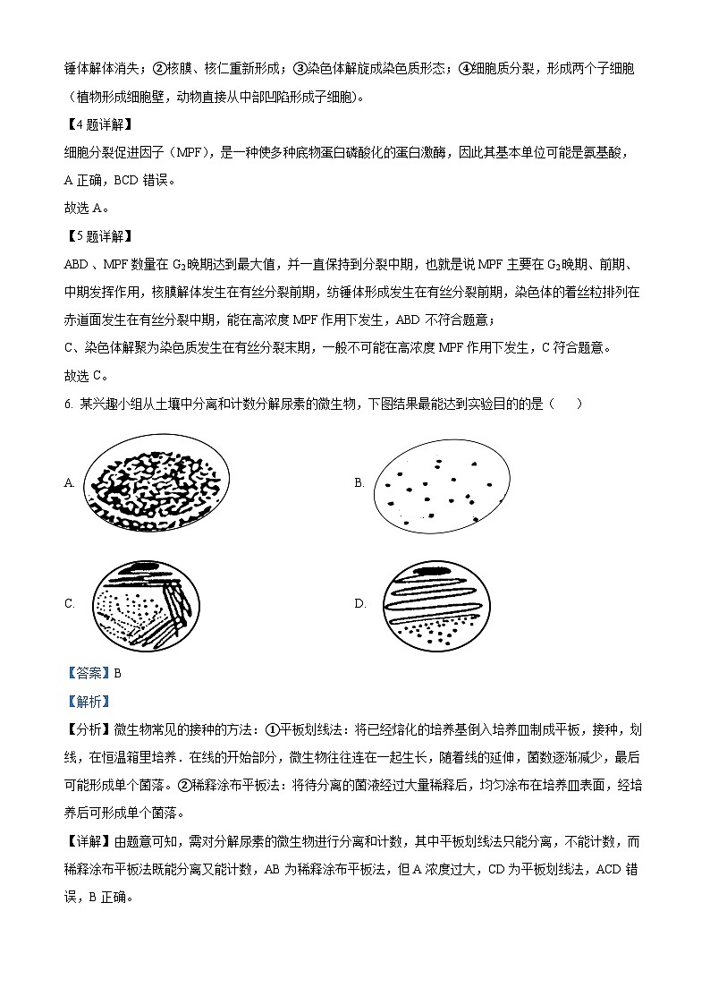 2023衢州高二下学期期末生物试题含解析03