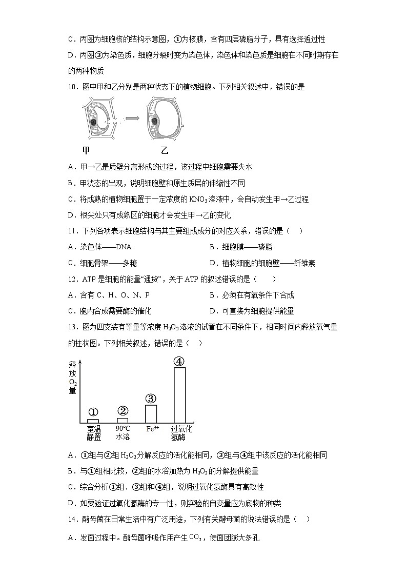 2023年天津市河东区普通高中学业水平合格性考试生物模拟试题（含解析）03