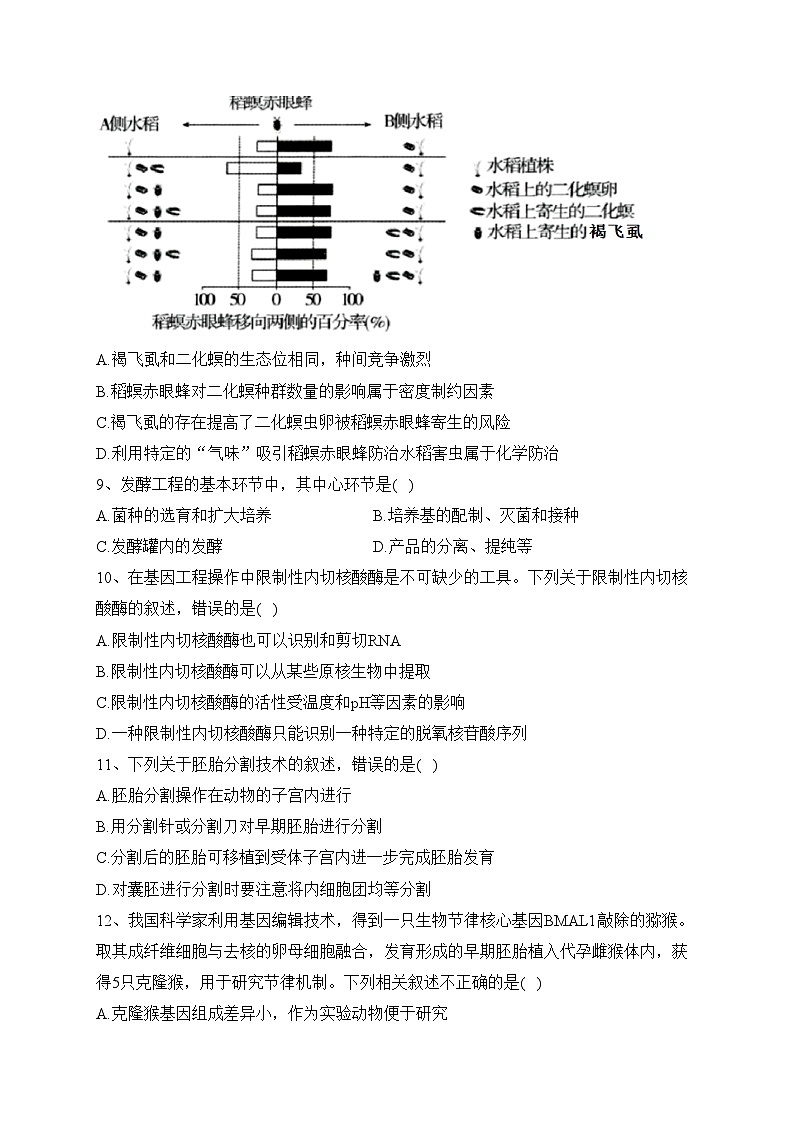 江西省上饶市2022-2023学年高二下学期6月期末考试生物试卷（含答案）03