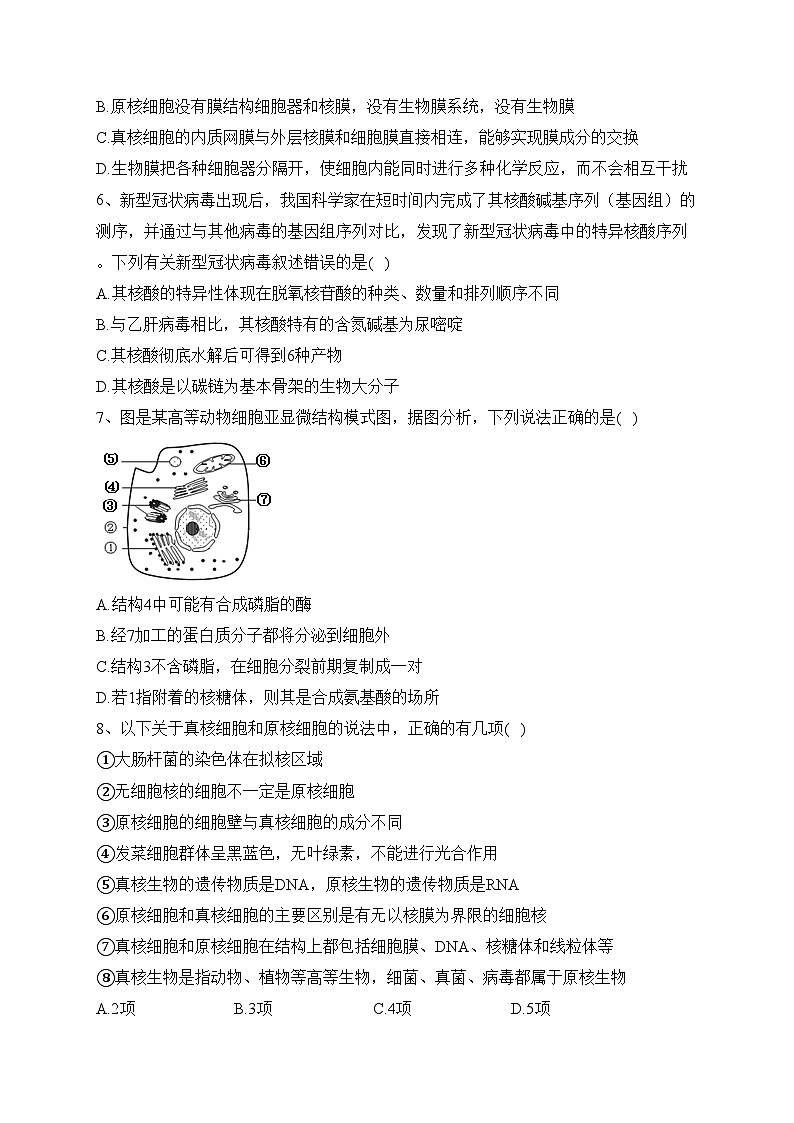四川省德阳市第五中学2022-2023学年高二下学期6月月考生物试卷（含答案）第2页