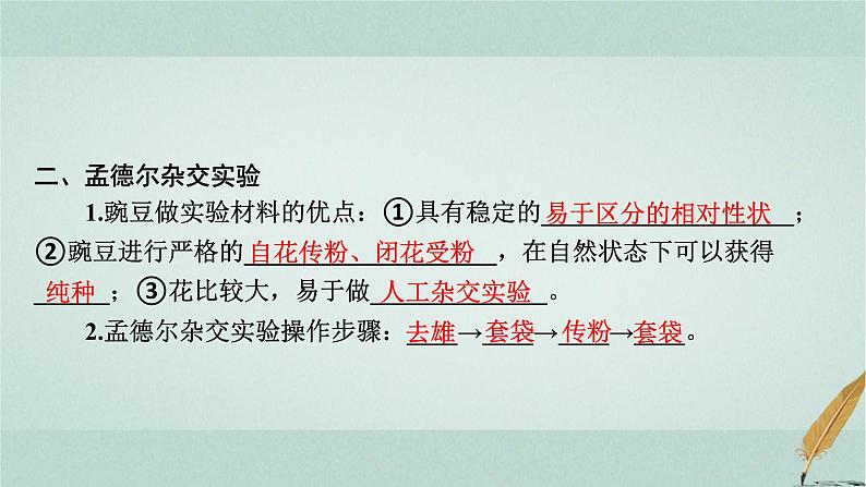 普通高中生物学业水平合格性考试复习第八章遗传的基本规律课件第4页