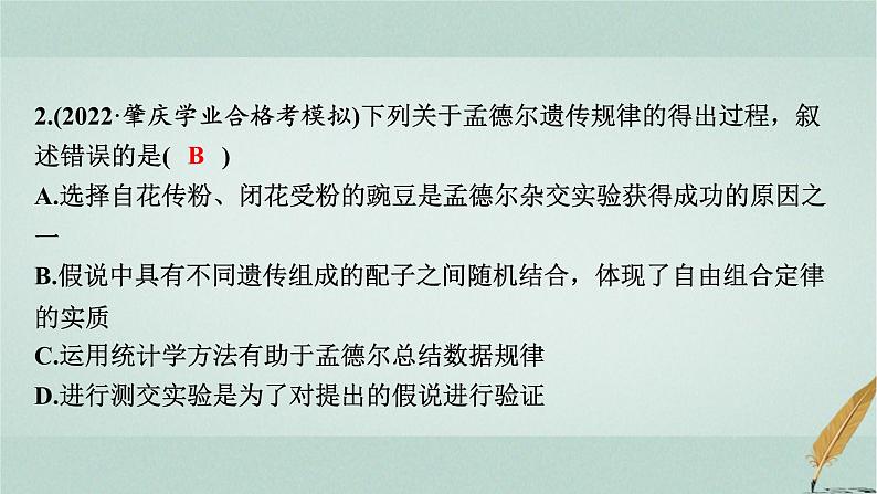 普通高中生物学业水平合格性考试复习第八章遗传的基本规律课件第8页