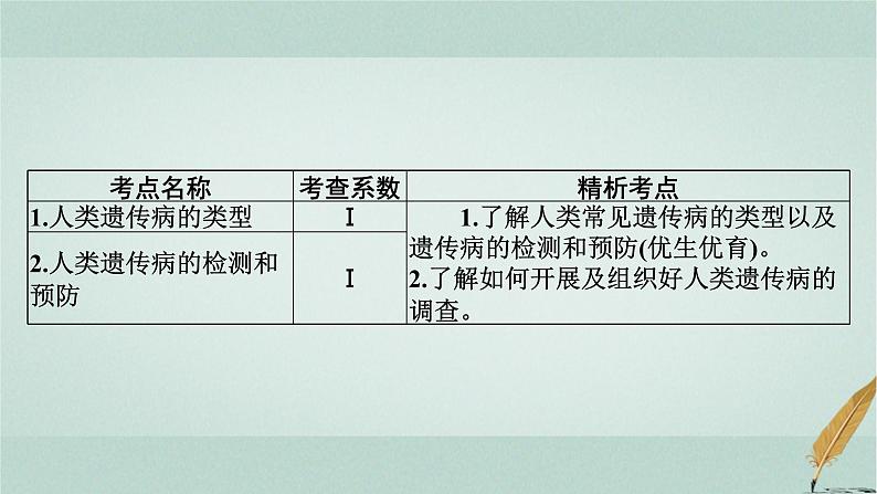 普通高中生物学业水平合格性考试复习第十章人类遗传病课件02