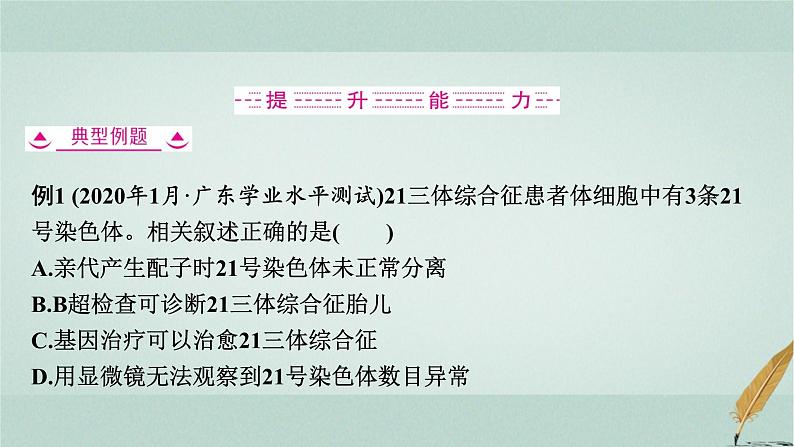 普通高中生物学业水平合格性考试复习第十章人类遗传病课件08