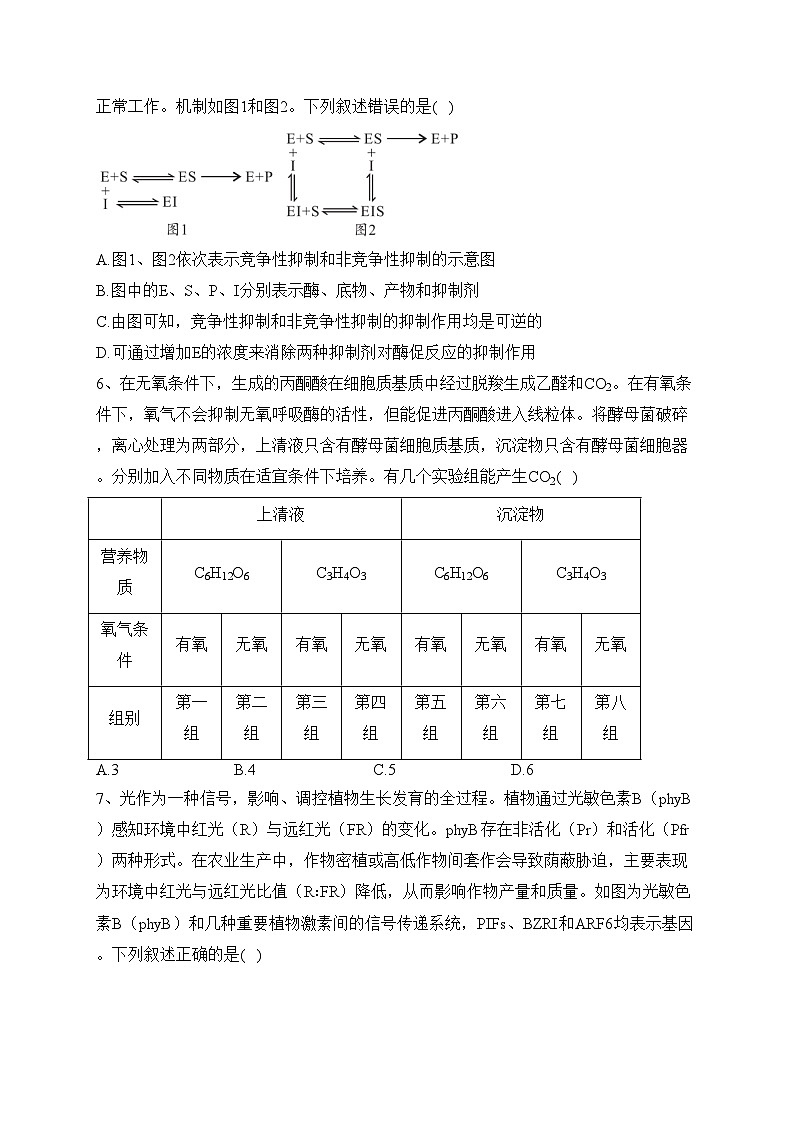 安徽省十校联考2022-2023学年高二下学期第三届竞赛生物试卷（含答案）03