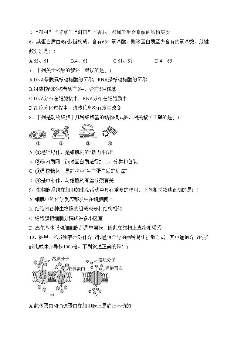 新疆乌鲁木齐市五校联考2022-2023学年高二下学期期末考试生物试卷（含答案）02
