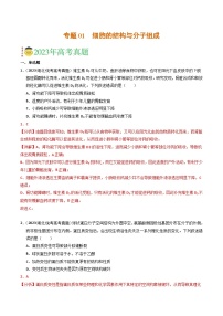 2023年高考真题和模拟题生物分项汇编（全国通用）专题01 细胞的结构与分子组成（解析版）