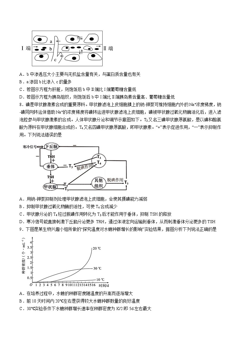 湖南省怀化市2022-2023高二下学期期末生物试卷+答案03