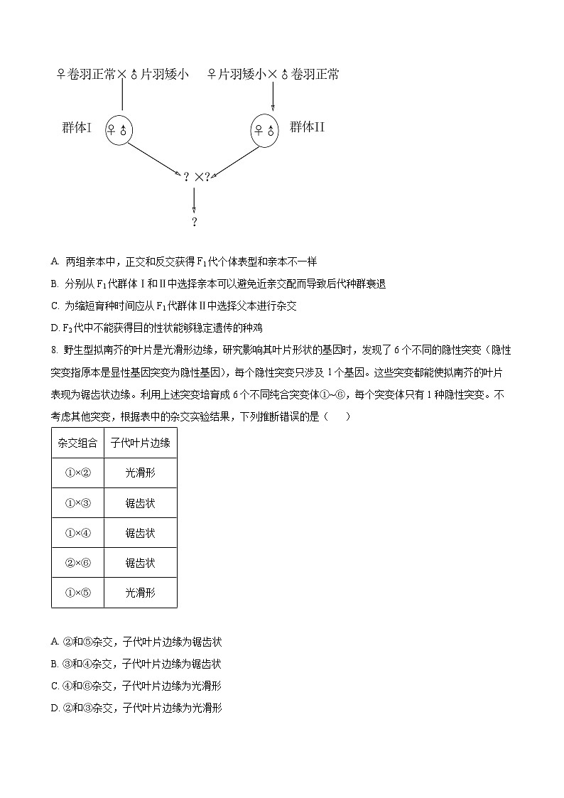 湖北省武汉外国语学校2022-2023学年高一下学期期末生物试题无答案第3页