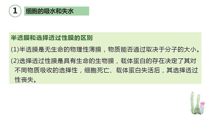 高考生物一轮复习精品课件专题2.3 物质跨膜运输的方式和实例（含解析）第8页