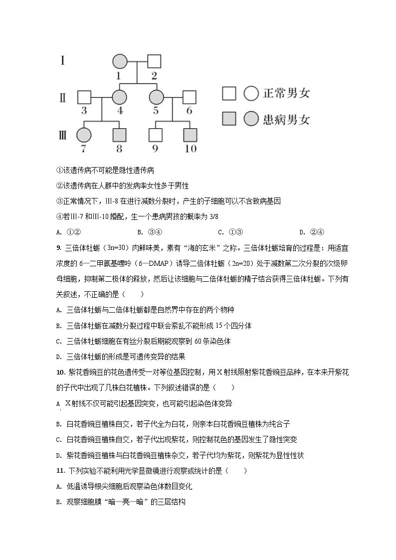 2022日照国开中学高一5月月考生物试题含解析03