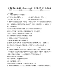 安徽省桐城市某重点中学2021-2022高一下学期月考（7）生物试卷（含答案）