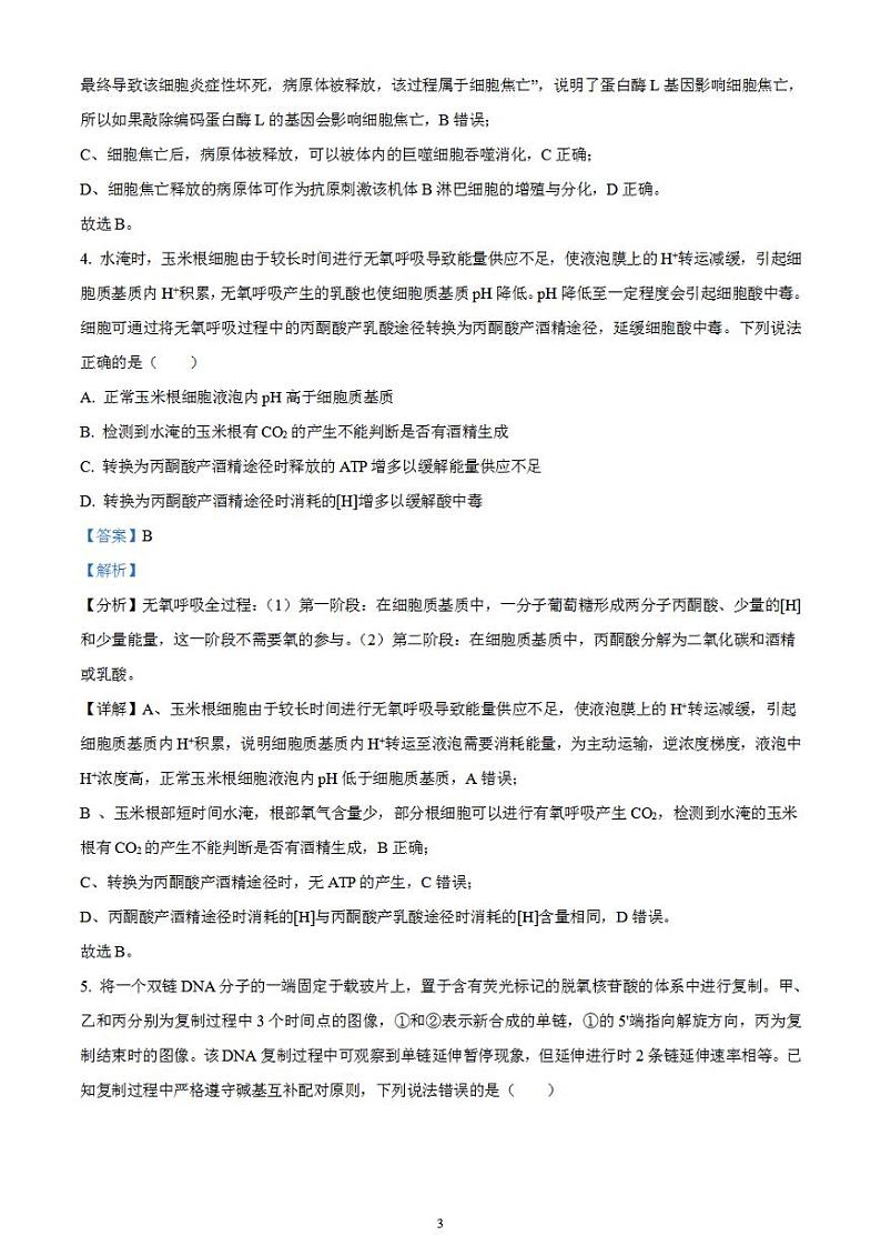 2023年高考真题——生物（山东卷）含解析03