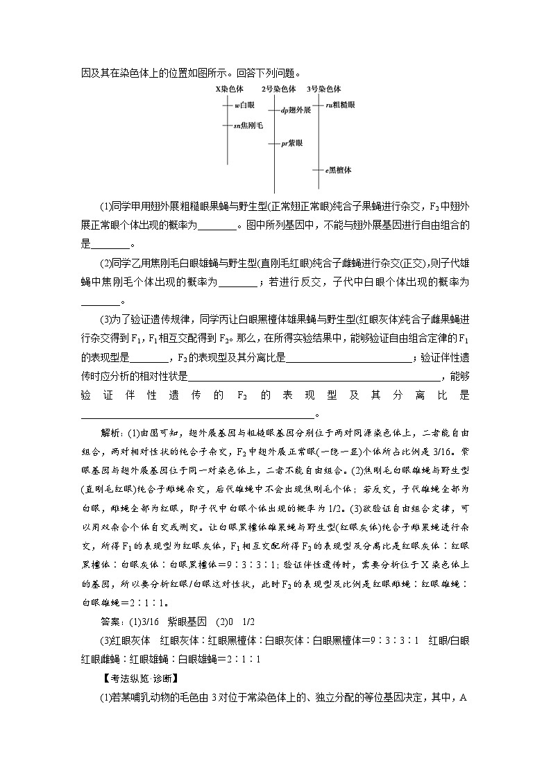 高考生物一轮复习考点过关练习第5单元　第15讲　基因的自由组合定律(含解析)第3页