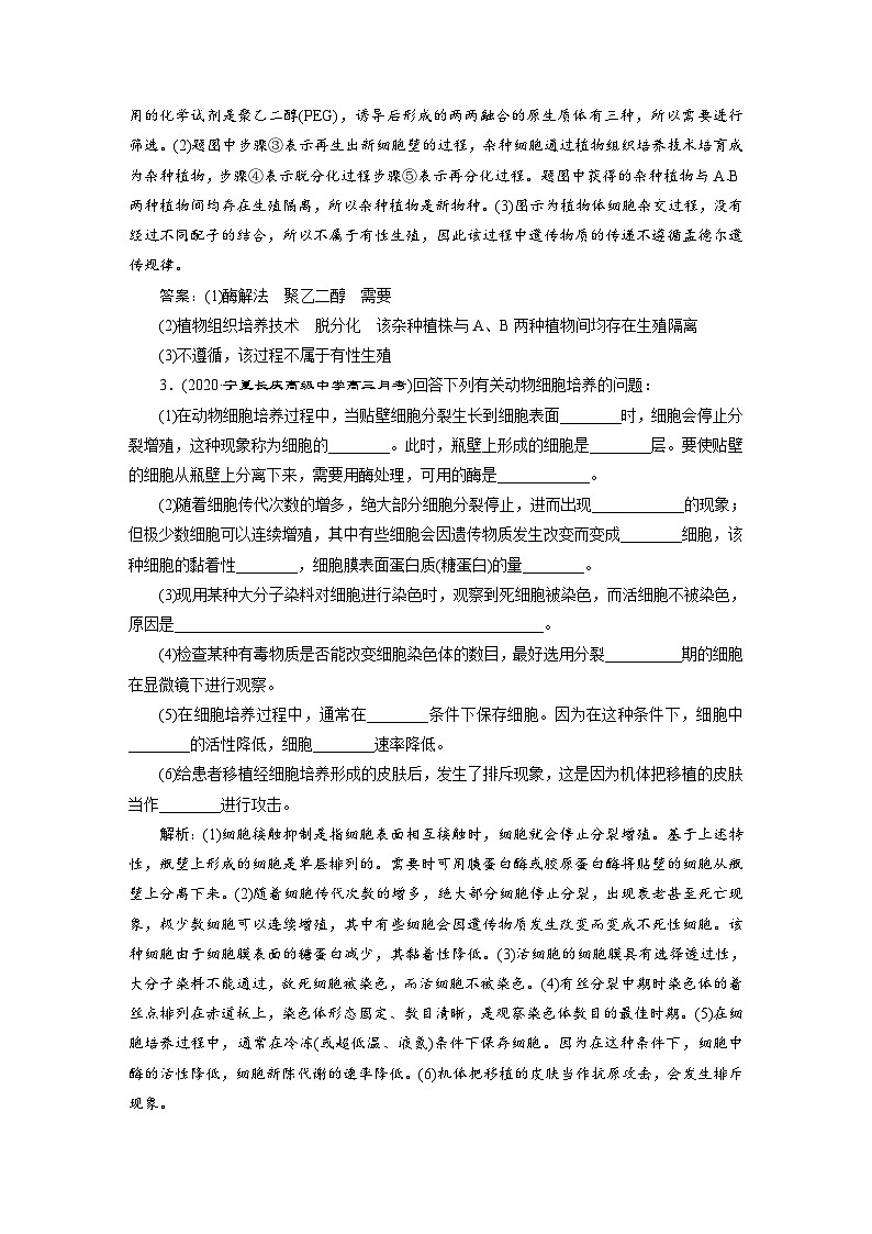 高考生物一轮复习考点过关练习第10单元　第34讲　高效作业知能提升 (含解析)02