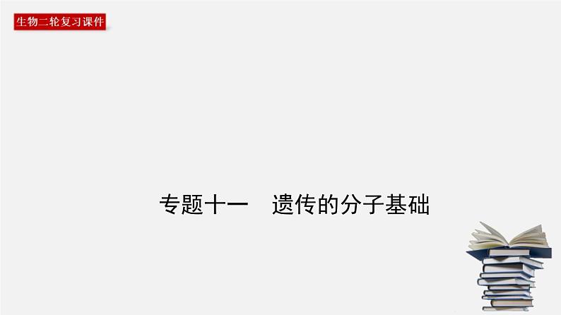 高考生物二轮复习课件专题11 遗传的分子基础第1页