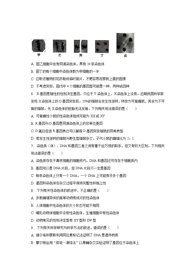 2022-2023学年江苏省苏州市高一（下）期末生物试卷（含解析）02